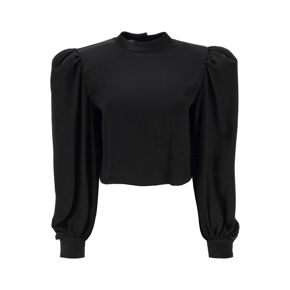Mvp wardrobe edendale cropped blouse in satin